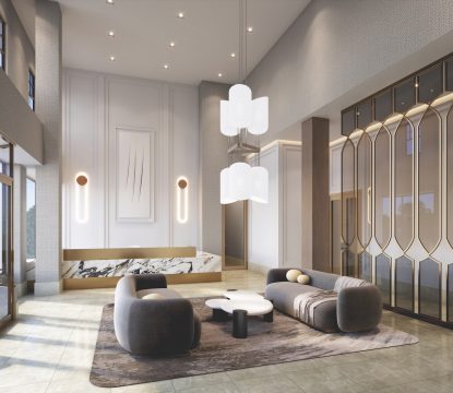 The Hill Lobby Rendering